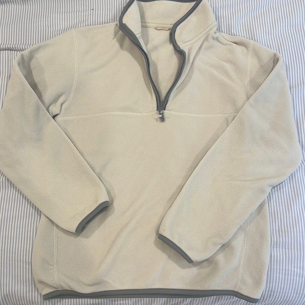 Tan zip up sweater from UniQlo